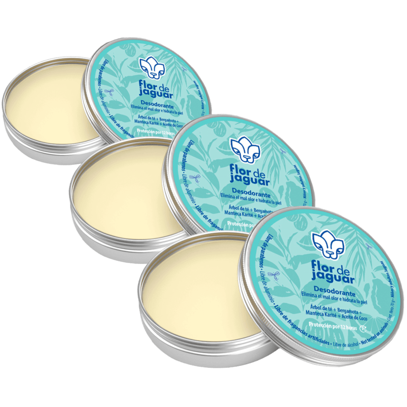 Desodorante natural en crema 3 pzas