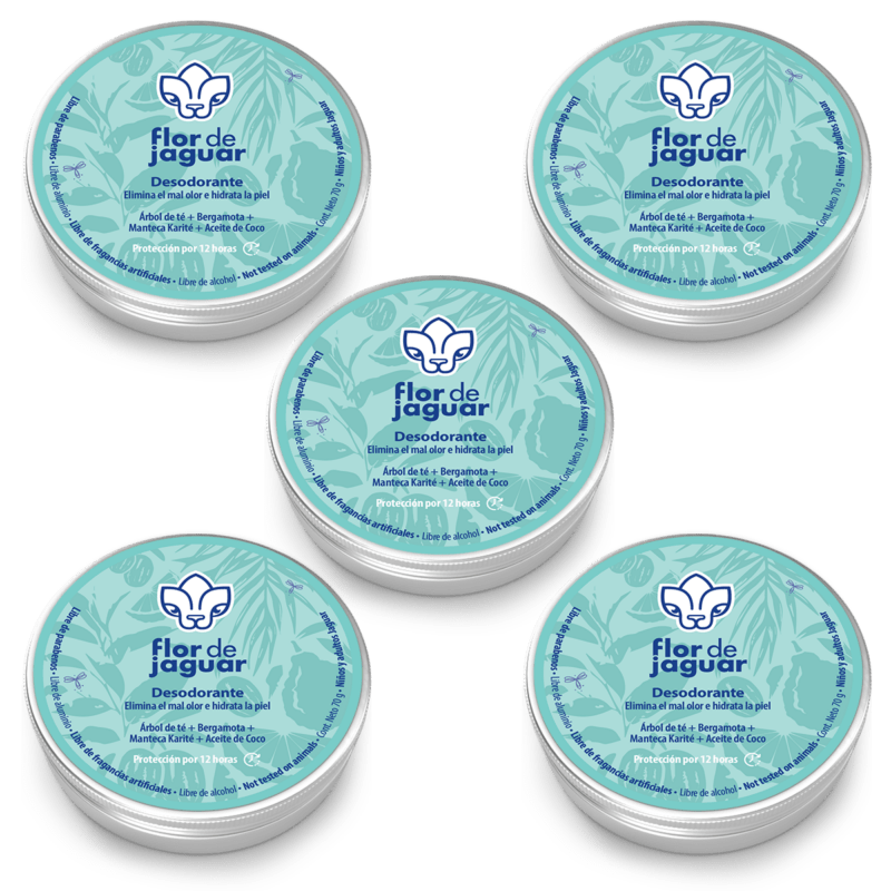 Desodorante natural en crema (pack de 5)