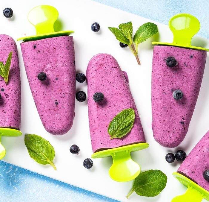 Paletas RLX de arándanos